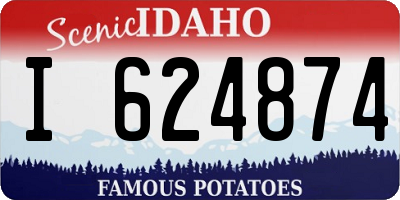 ID license plate I624874