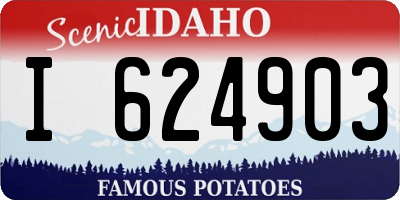 ID license plate I624903