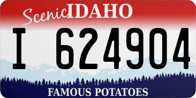 ID license plate I624904
