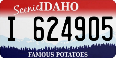 ID license plate I624905
