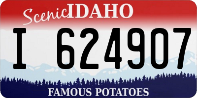 ID license plate I624907