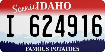 ID license plate I624916