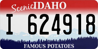 ID license plate I624918