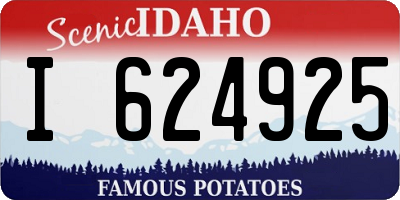 ID license plate I624925