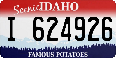ID license plate I624926
