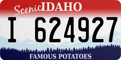 ID license plate I624927