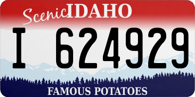 ID license plate I624929