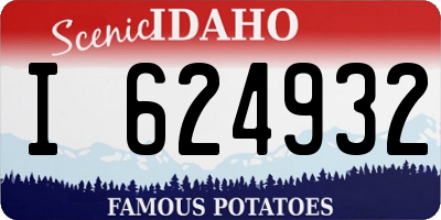 ID license plate I624932