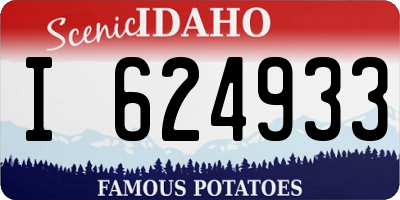 ID license plate I624933