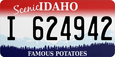 ID license plate I624942