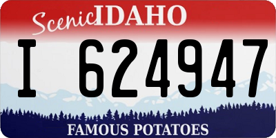 ID license plate I624947