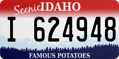 ID license plate I624948
