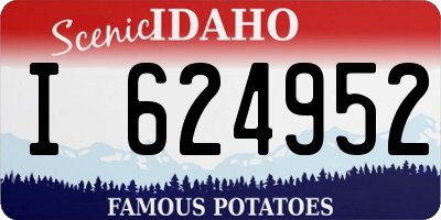 ID license plate I624952