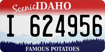 ID license plate I624956