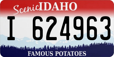 ID license plate I624963