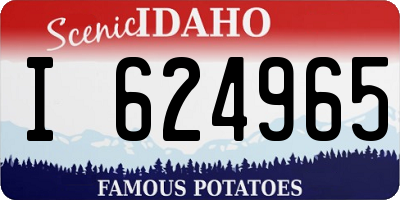 ID license plate I624965