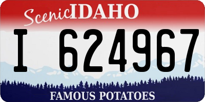 ID license plate I624967