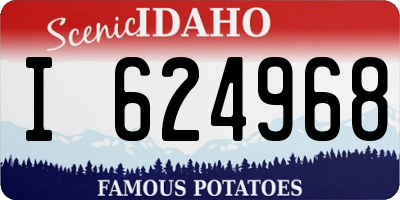 ID license plate I624968