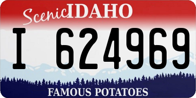 ID license plate I624969