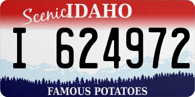 ID license plate I624972