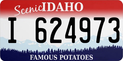ID license plate I624973