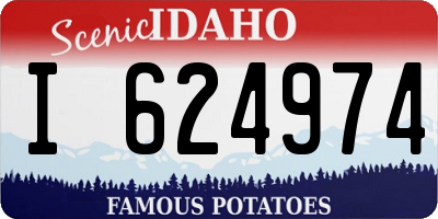 ID license plate I624974