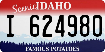 ID license plate I624980