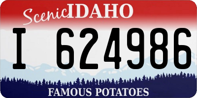 ID license plate I624986