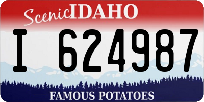 ID license plate I624987