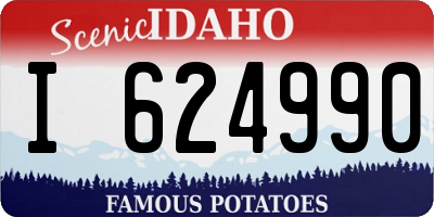 ID license plate I624990