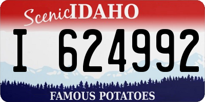 ID license plate I624992