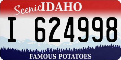 ID license plate I624998