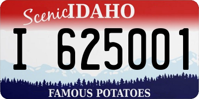 ID license plate I625001