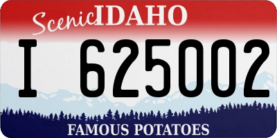 ID license plate I625002