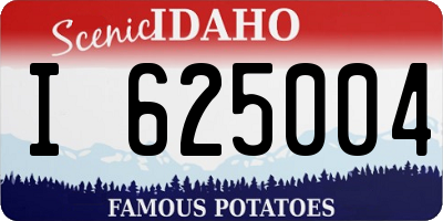 ID license plate I625004