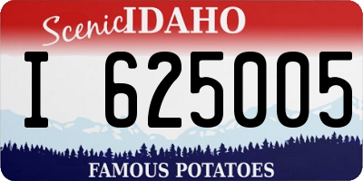 ID license plate I625005