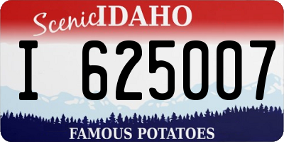 ID license plate I625007