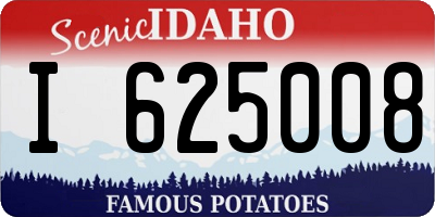 ID license plate I625008