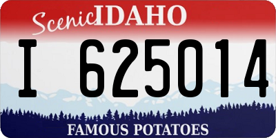 ID license plate I625014