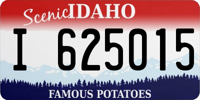 ID license plate I625015