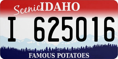 ID license plate I625016