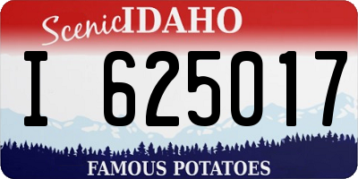 ID license plate I625017