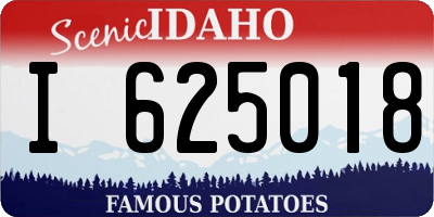 ID license plate I625018