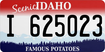 ID license plate I625023