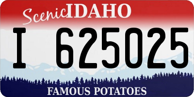 ID license plate I625025