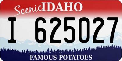 ID license plate I625027