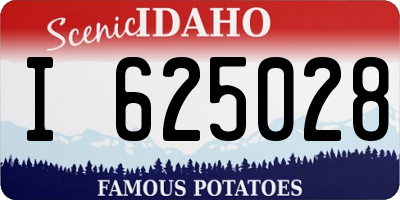 ID license plate I625028
