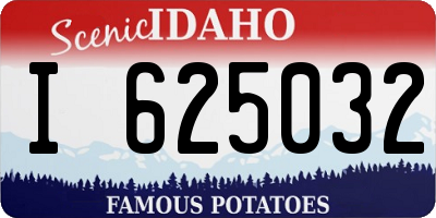 ID license plate I625032