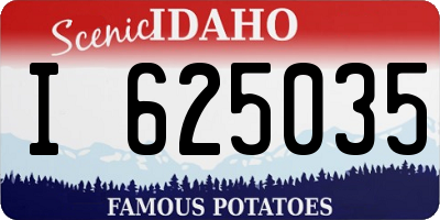 ID license plate I625035