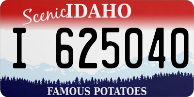ID license plate I625040